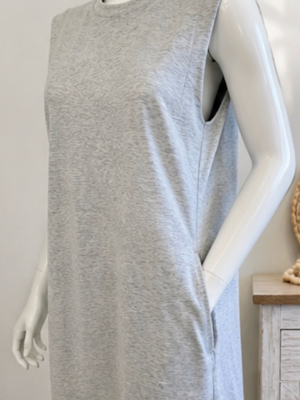 Danskin Light Gray Sleeveless Tunic Shift